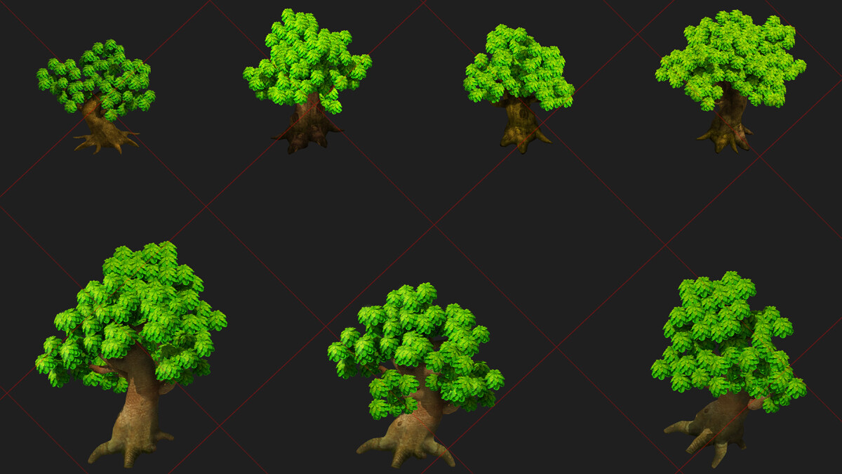 ArtStation - 26 Fantasy Tree Nature Collection Game Assets | Game Assets