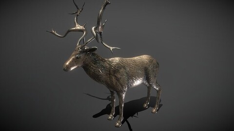 Deer Bronze Statue