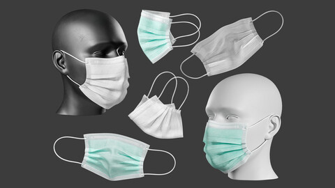 Disposable Soft Medical Masks | PBR Textures