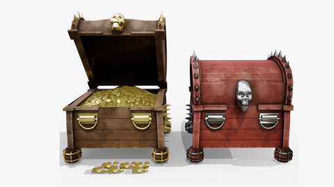 3D Treasure box With PBR texture