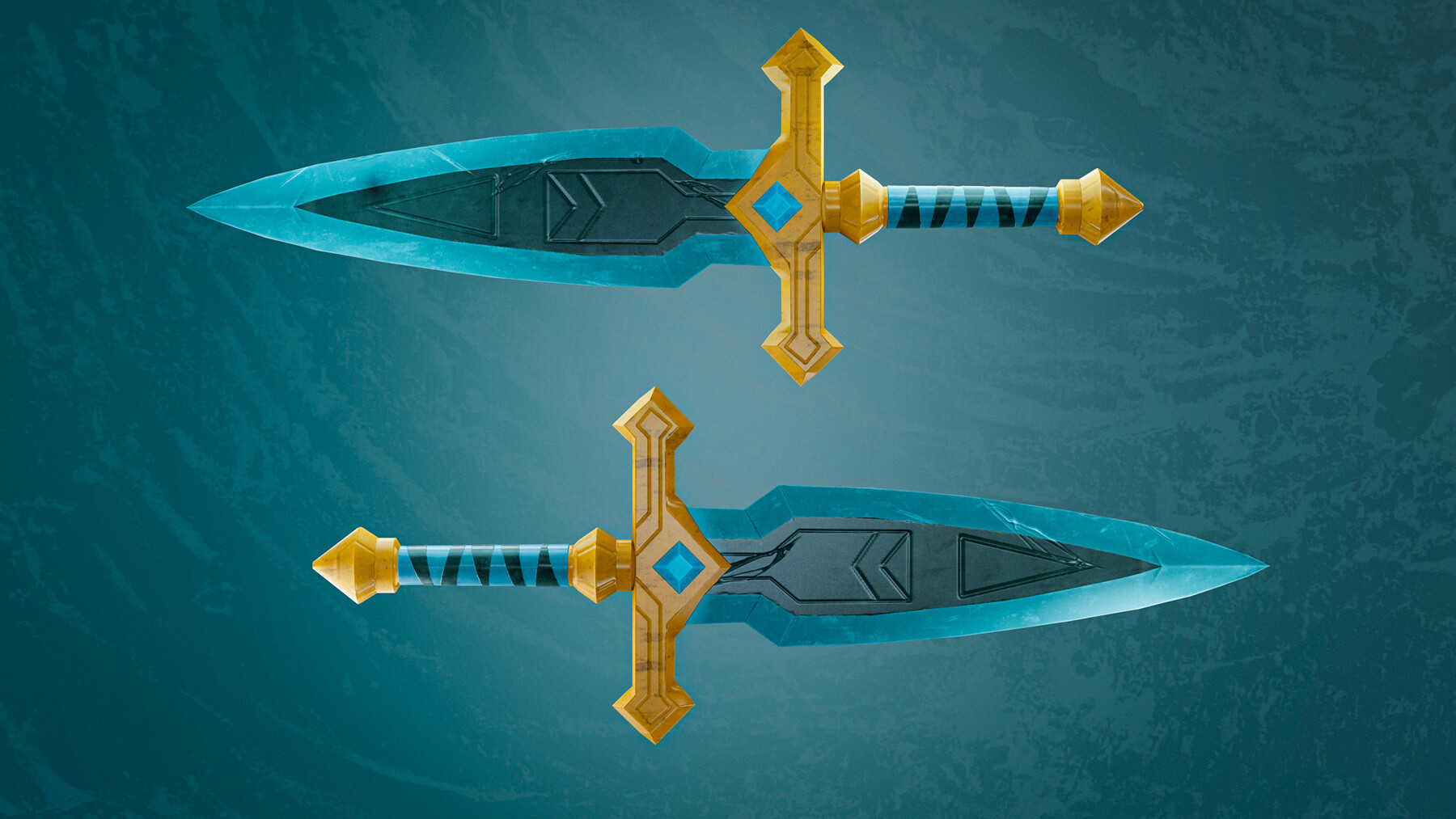 Artstation Fantasy Dagger Low Poly 3d Model Game Assets