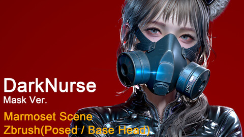 Dark Nurse(Mask Ver.) Marmoset Scene / Zbrush(ztl)