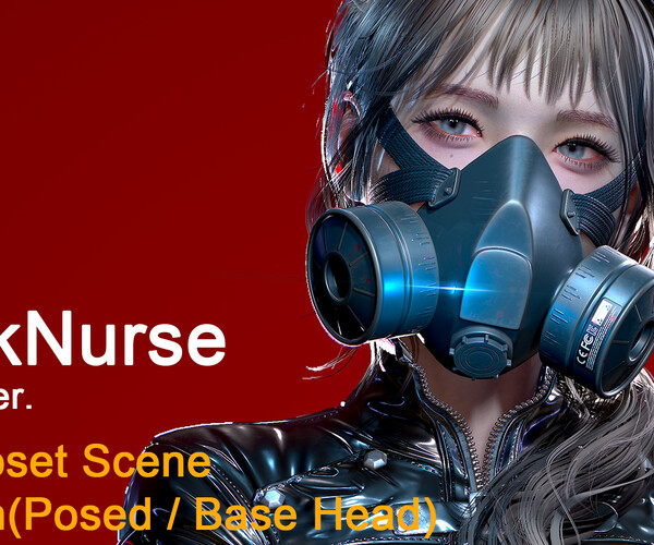 ArtStation - Dark Nurse(Mask Ver.) Marmoset Scene / Zbrush(ztl) | Resources