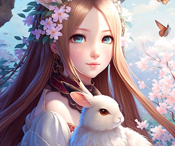 ArtStation - series of pictures of anime girl and her pet | Artworks