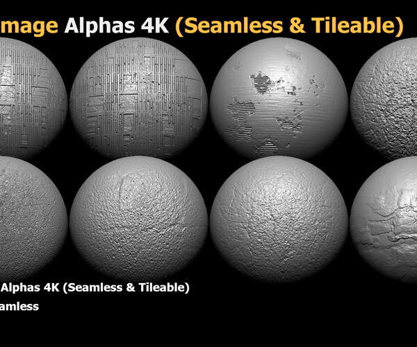 ArtStation - 100 Damage Alphas 4K (Seamless & Tileable) | Brushes