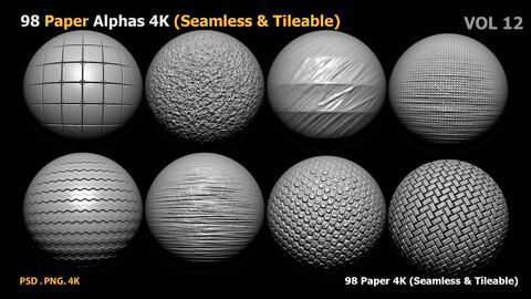 96 Plastic Alphas (Seamless & Tileable) VOL 11