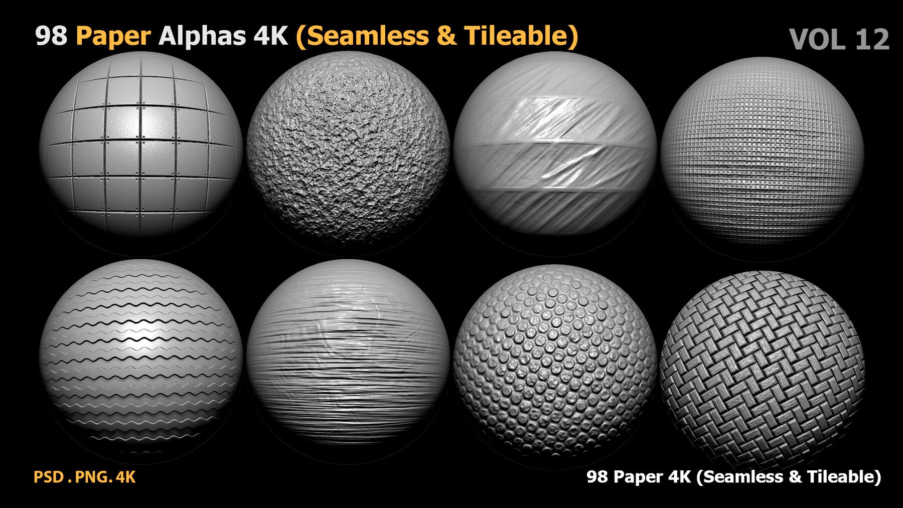 ArtStation - 96 Plastic Alphas (Seamless & Tileable) VOL 11 | Brushes