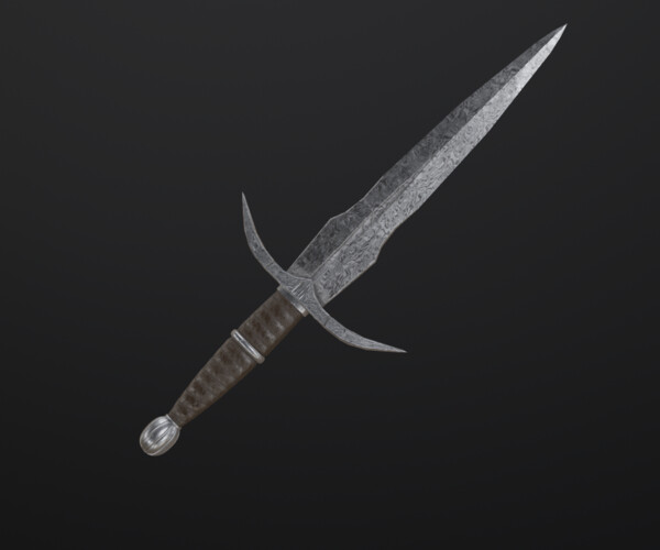 ArtStation - Engraved Medieval Dagger (Game-ready) | Game Assets