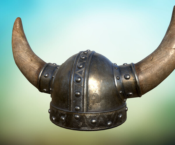 ArtStation - Stylized metal helmet of a knight PBR game ready Low-poly ...