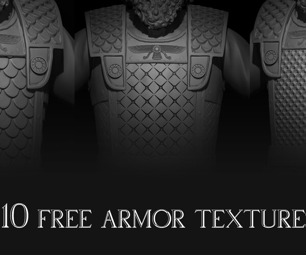 ArtStation - 10 ALPHA TEXTURES FOR ARMOR FREE | Brushes