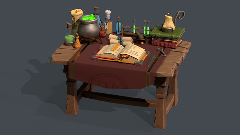 ArtStation - Artist set with easel