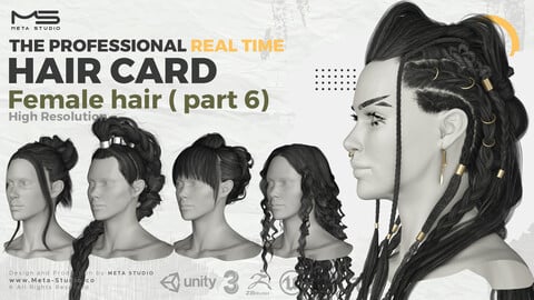 Female Hair Part 6 - Professional Realtime Hair card