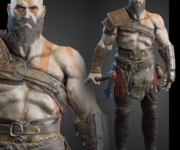 Kratos  God of War 4 - Finished Projects - Blender Artists Community