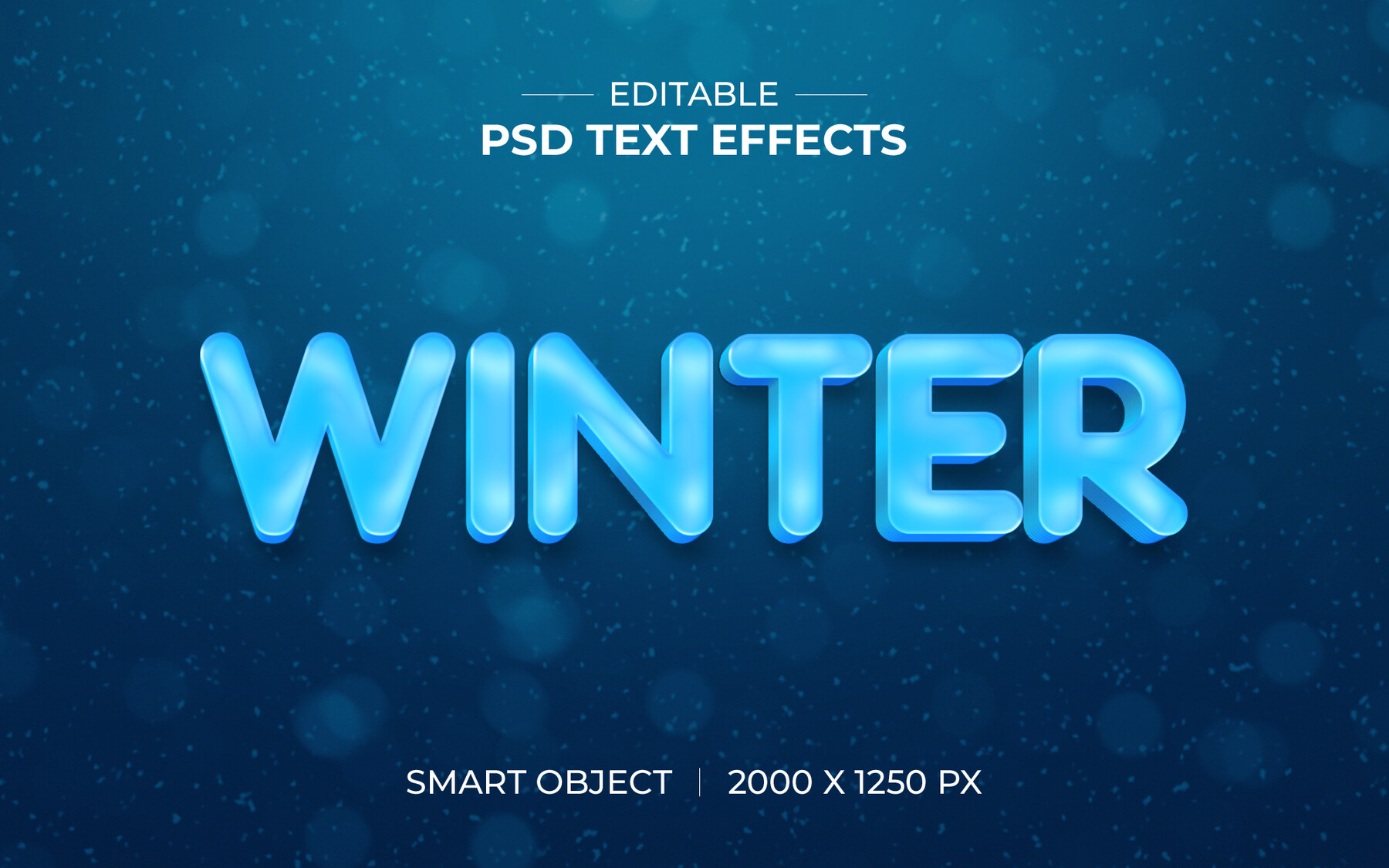 ArtStation - Winter PSD fully editable text effect. Layer style PSD ...