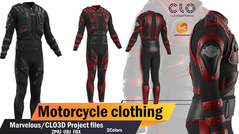 Motorcycle  Clothing  (ZPRJ +OBJ +FBX )