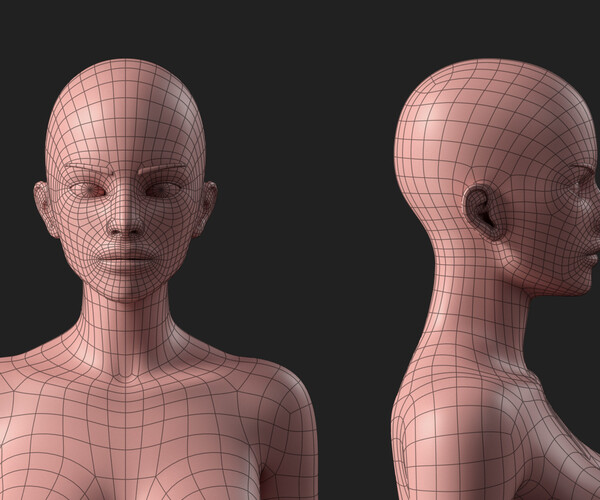 ArtStation - Female Base Mesh Low Poly | Resources