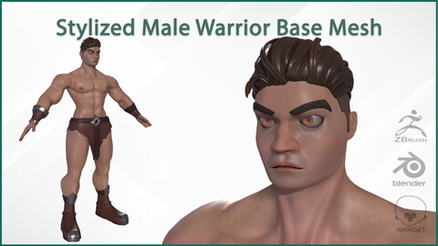 Stylized Male Warrior Basemesh