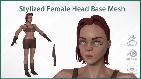Stylized Female Warrior Basemesh