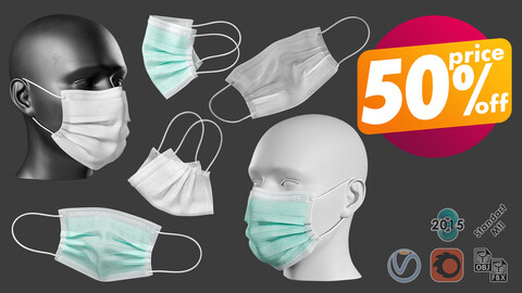 Disposable Soft Medical Masks |50% off week | PBR Textures