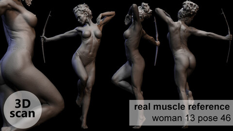 3D scan real muscleanatomy Woman13 pose 46
