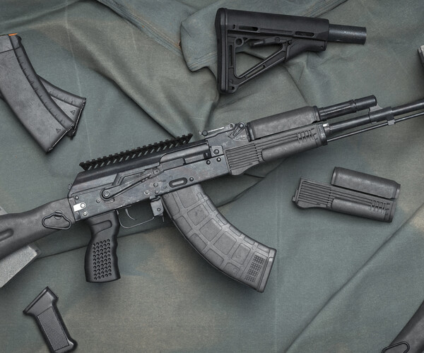 ArtStation - MILITARY Game Ready AK74M And AK103 Low-poly 3D Model ...