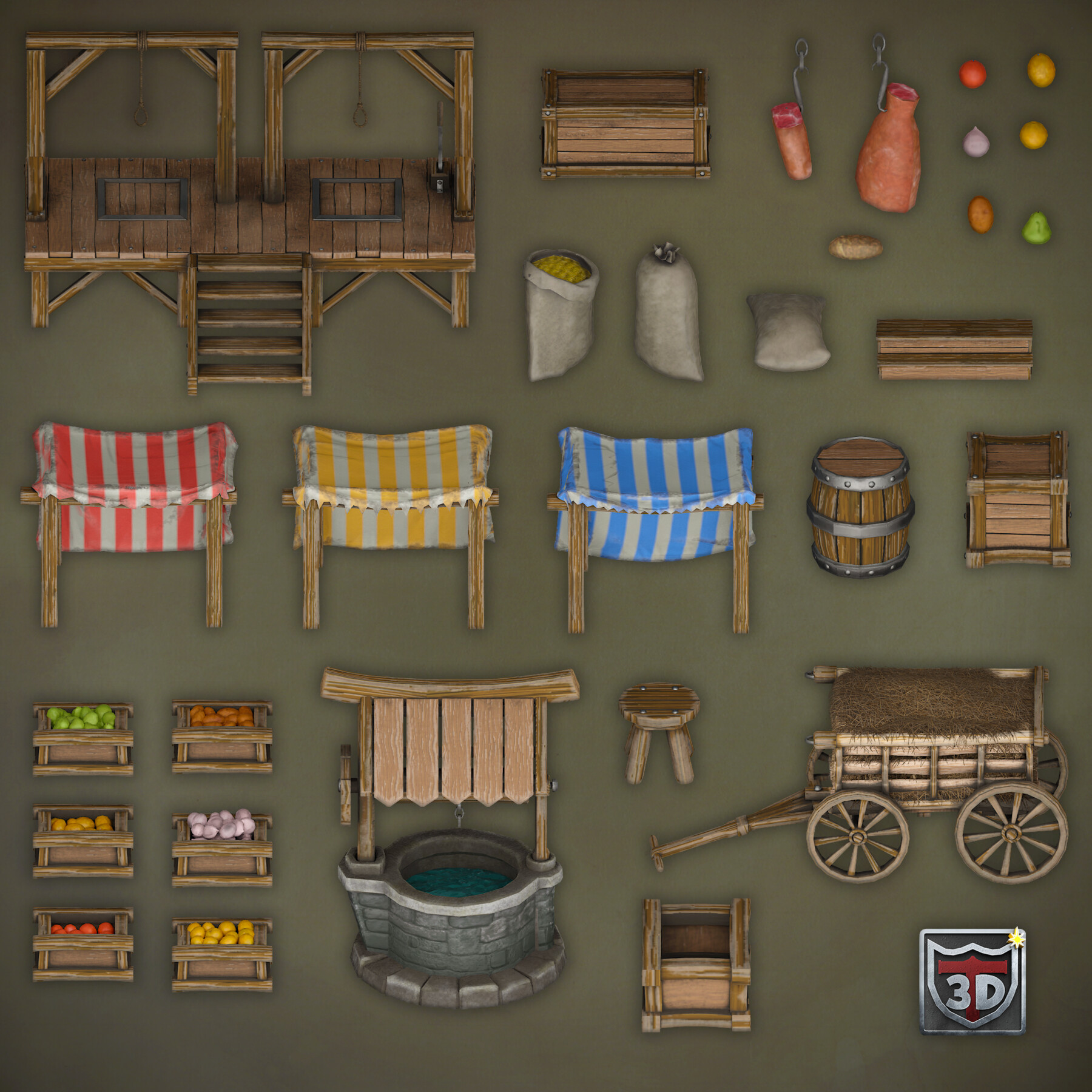 ArtStation - Blender Massive 250-Piece Modular Kitbash Castles and ...