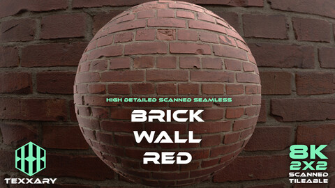 T030 Brick Wall Red 2x2 | Scanned Material
