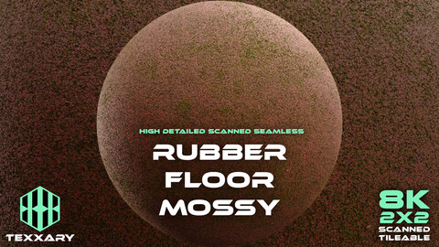 T034 Rubber Ground Mossy 2x2 | Scanned Material