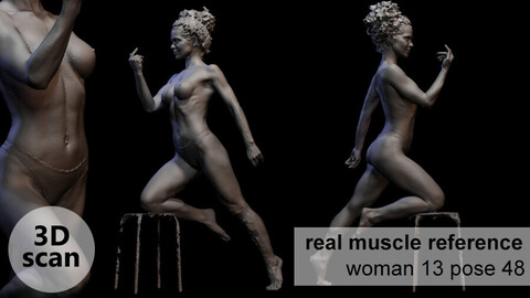 3D scan real muscleanatomy Woman13 pose 48