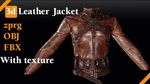 3D leather jacket