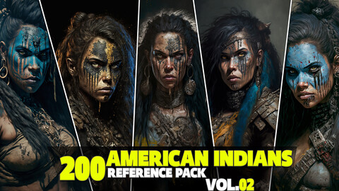 200 American Indians-Girl Warrior Reference Pack Vol.02