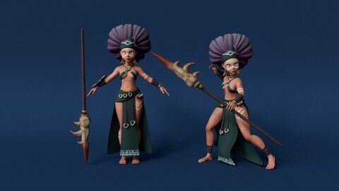 Character Native Girl Stylized