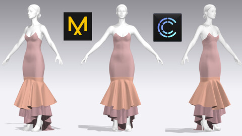 Dress Outfits MD CLO 3D ZPRJ , ZPAC project files 3D model