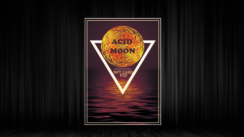 Acid Moon Photoshop NFT card template