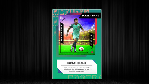Soccer Card Photoshop template
