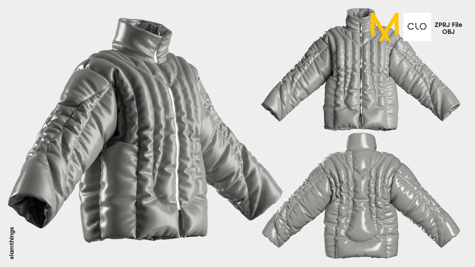 ArtStation - Streetwear Puffer Jacket #024 - Clo 3D / Marvelous ...