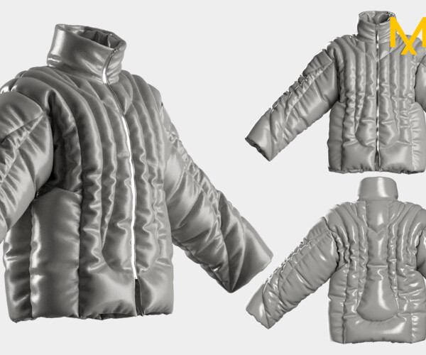 ArtStation - Streetwear Puffer Jacket #024 - Clo 3D / Marvelous ...