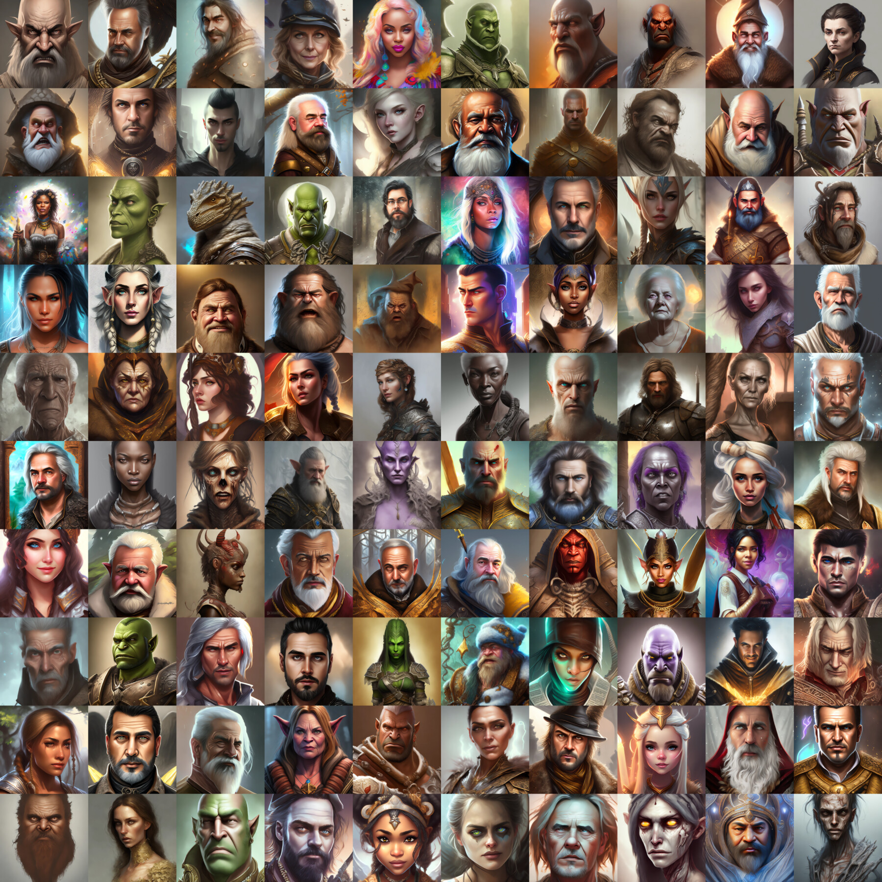 ArtStation - VTT / TTRPG - Fantasy Portrait Pack 1 - 200 Characters ...