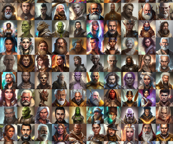 ArtStation - VTT / TTRPG - Fantasy Portrait Pack 1 - 200 Characters ...