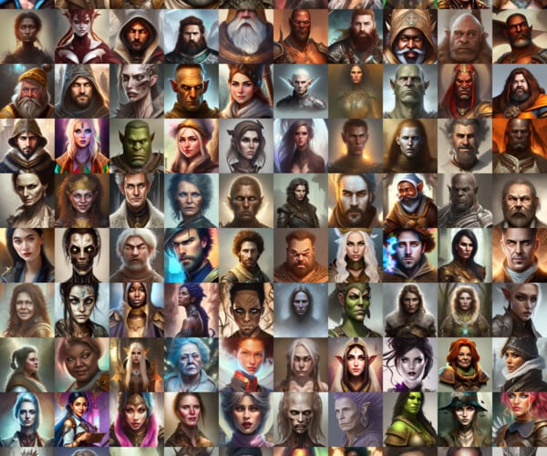 ArtStation - VTT / TTRPG - Fantasy Portrait Pack 1 - 200 Characters ...