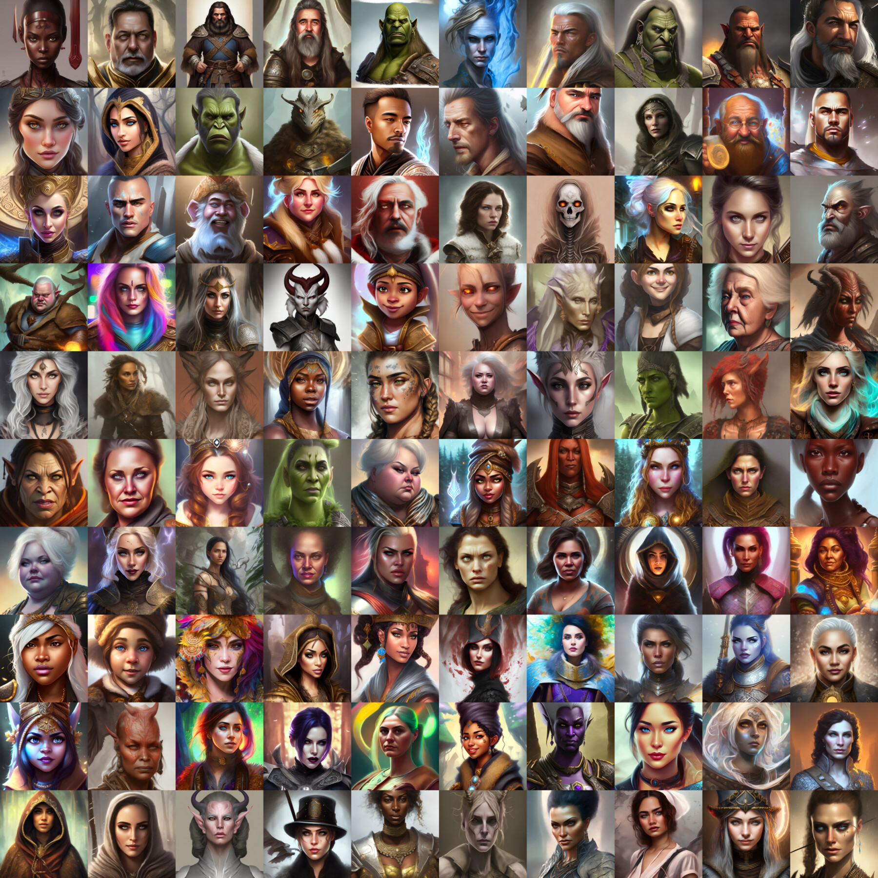 Artstation - Vtt   Ttrpg - Fantasy Portrait Pack 2 - 200 Characters 