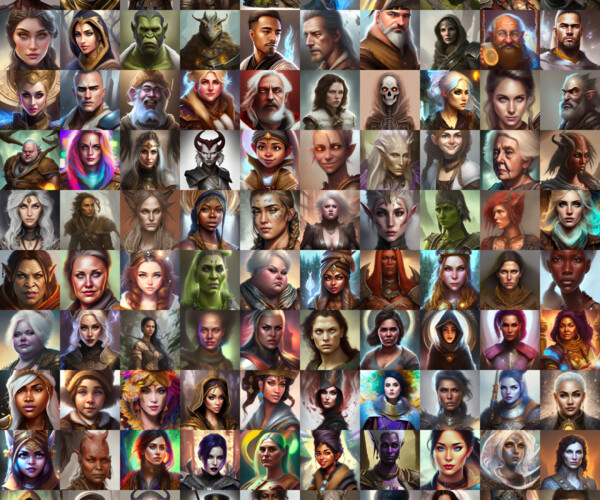 ArtStation - VTT / TTRPG - Fantasy Portrait Pack 2 - 200 Characters ...