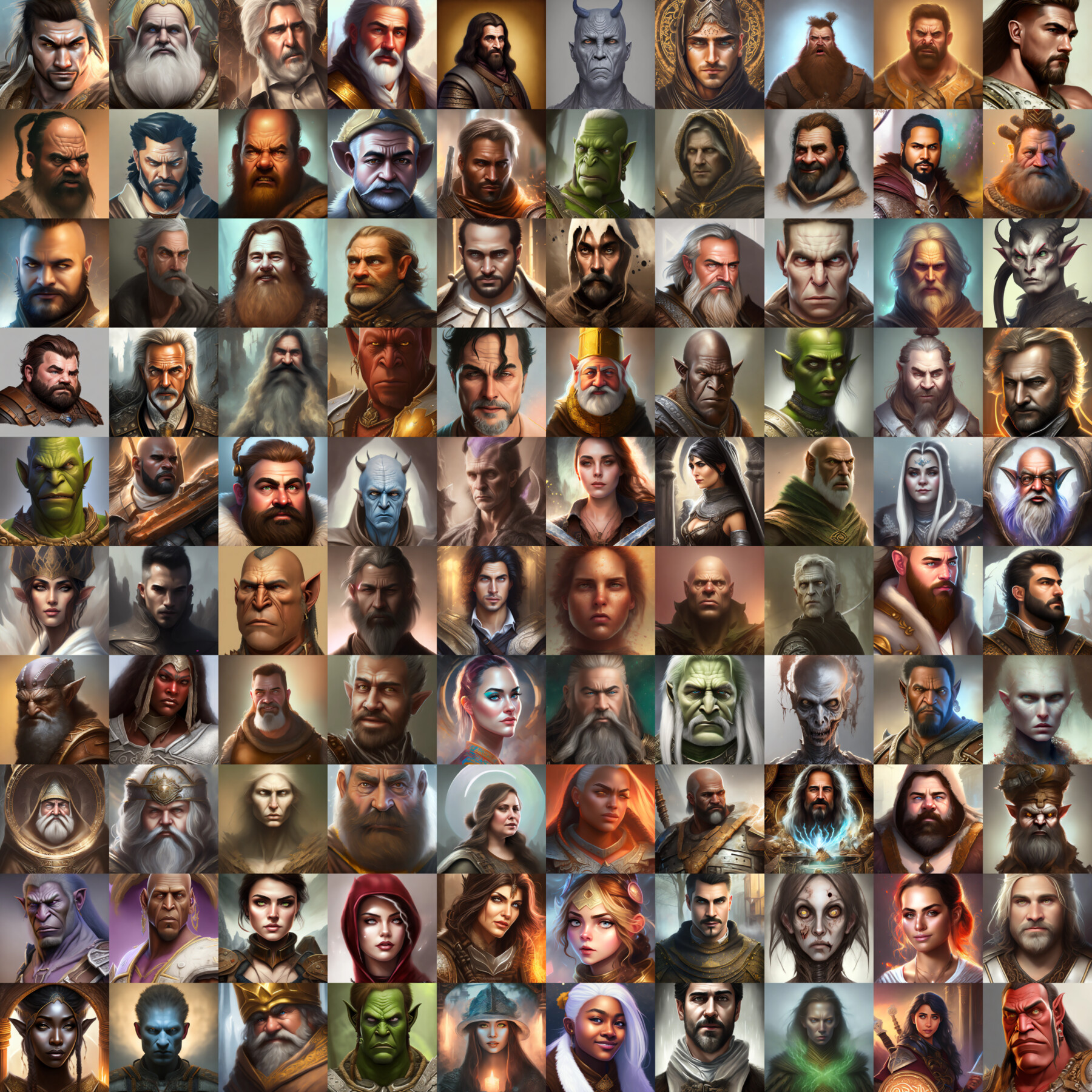 ArtStation - VTT / TTRPG - Fantasy Portrait Pack 3 - 200 Characters ...