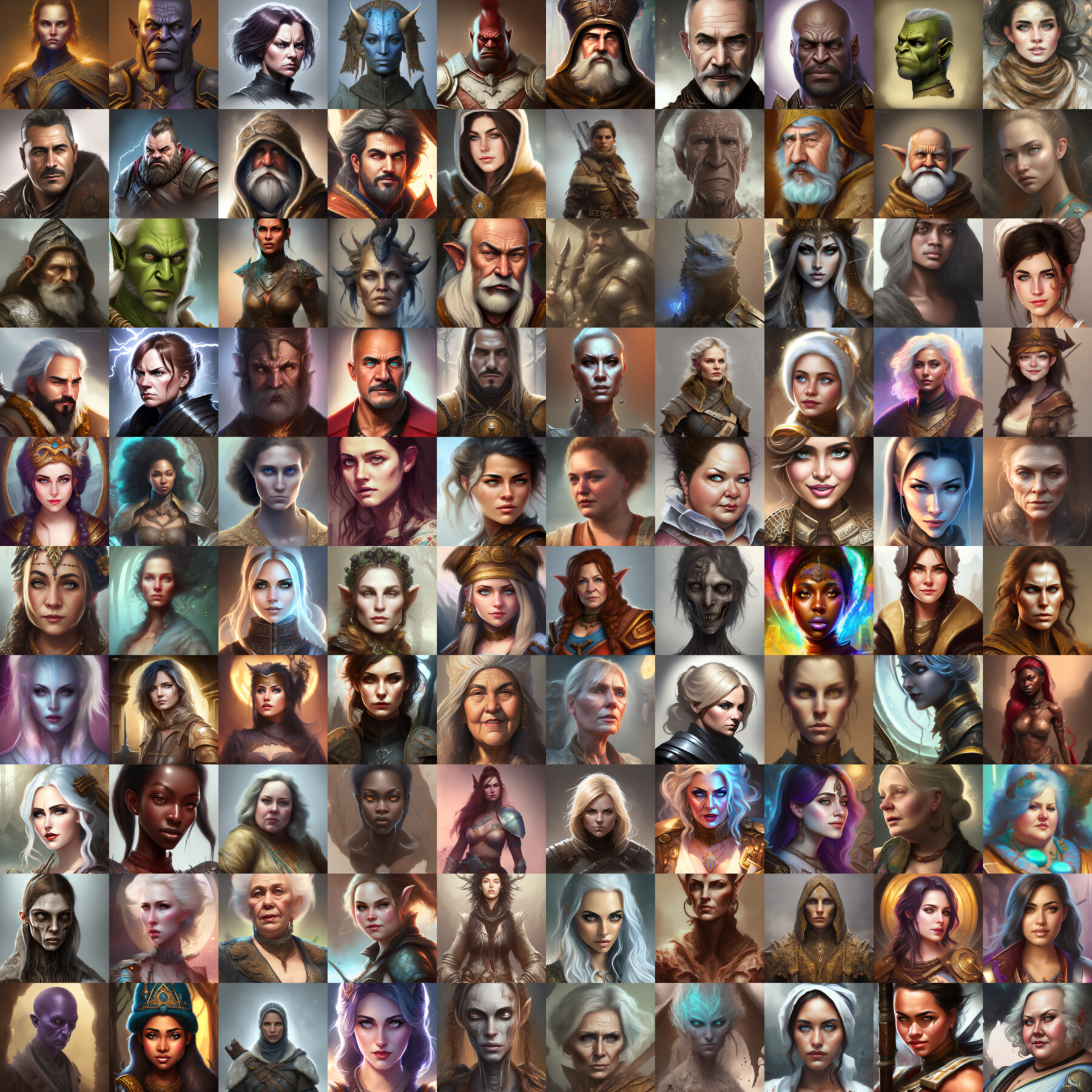 ArtStation - VTT / TTRPG - Fantasy Portrait Pack 3 - 200 Characters ...