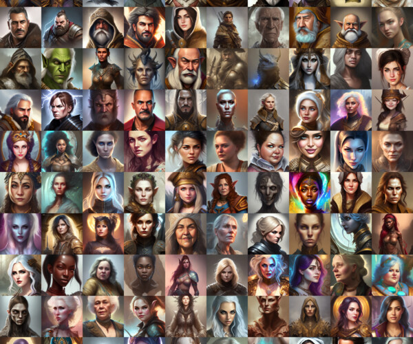 ArtStation - VTT / TTRPG - Fantasy Portrait Pack 3 - 200 Characters ...