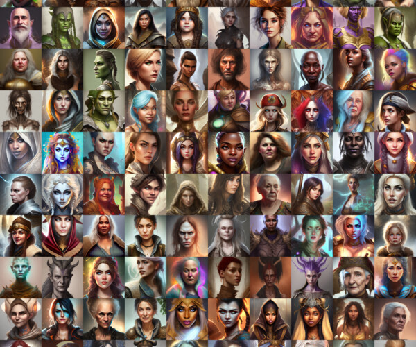 ArtStation - VTT / TTRPG - Fantasy Portrait Pack 4 - 200 Characters ...