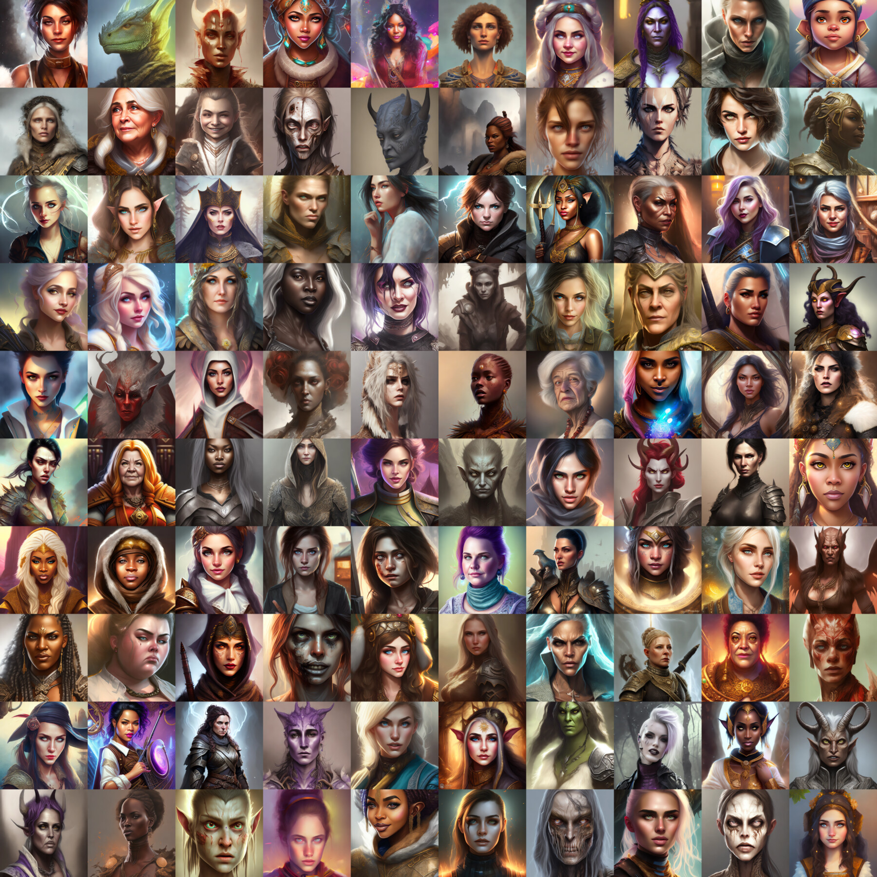 Artstation - Vtt   Ttrpg - Fantasy Portrait Pack 6 - 200 Characters 