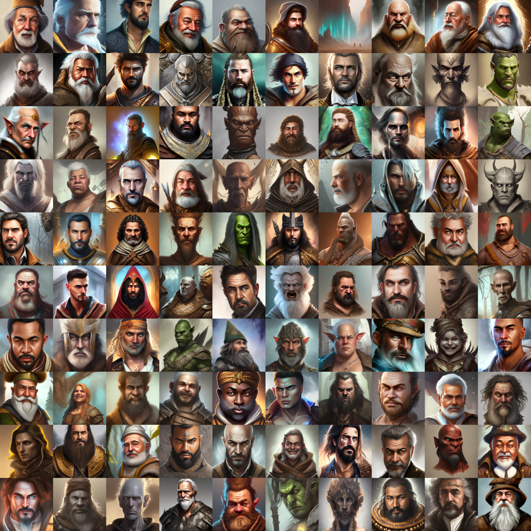 ArtStation - VTT / TTRPG - Fantasy Portrait Pack 7 - 200 Characters ...