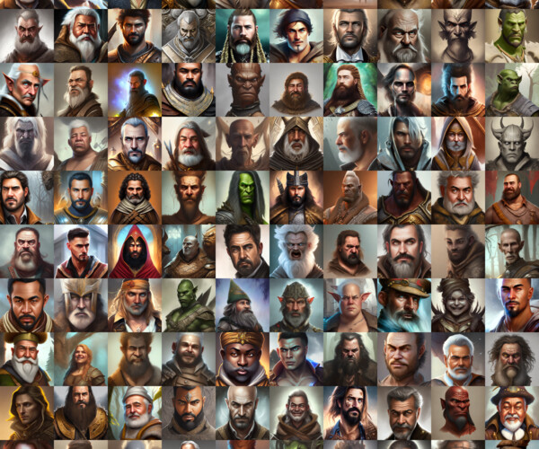 ArtStation - VTT / TTRPG - Fantasy Portrait Pack 7 - 200 Characters ...