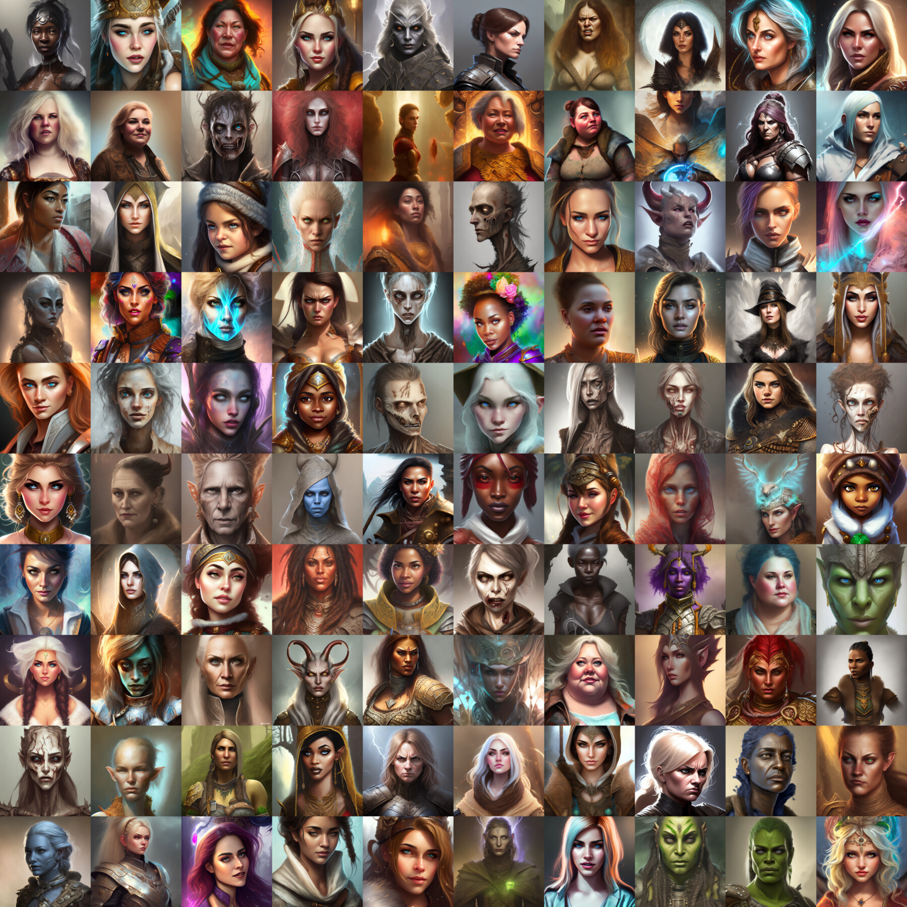 ArtStation - VTT / TTRPG - Fantasy Portrait Pack 7 - 200 Characters ...